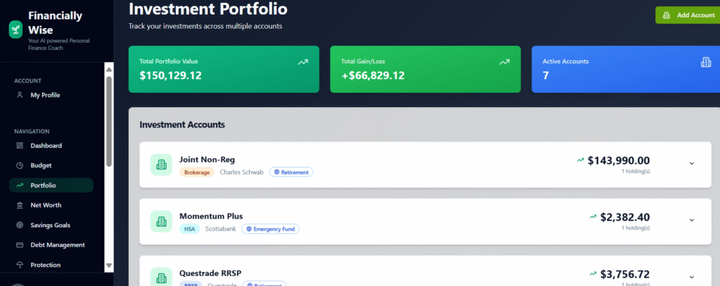 AI Budgeting App - Investment Portfolio AI Budgeting App - Investment Portfolio